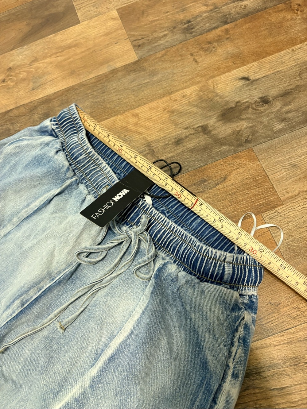 Fashion Nova Tall Goin With The Flow Jeans Light Wash Tiered Wide Leg Size S - Picture 5 of 5